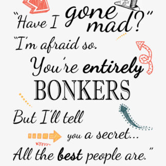 Mad Hatter - black text