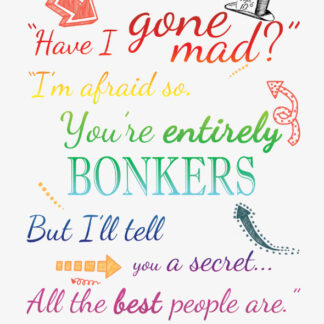 Mad Hatter - coloured text
