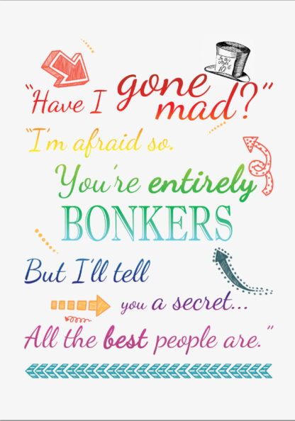 Mad Hatter - coloured text